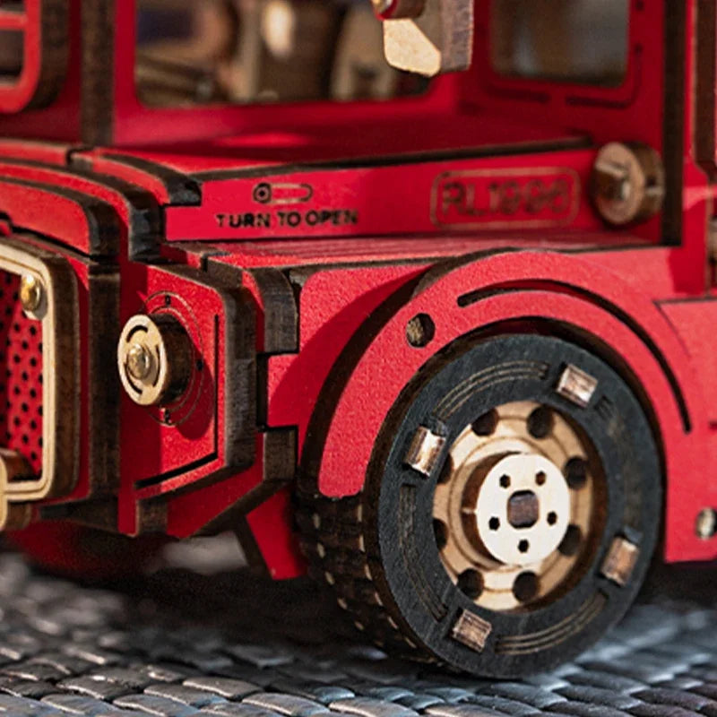 3D Wooden London Bus Puzzle – DIY Double-Decker Model Kit – Classic British Design – Collectible Gift for Adults & Kids – Home Decor
