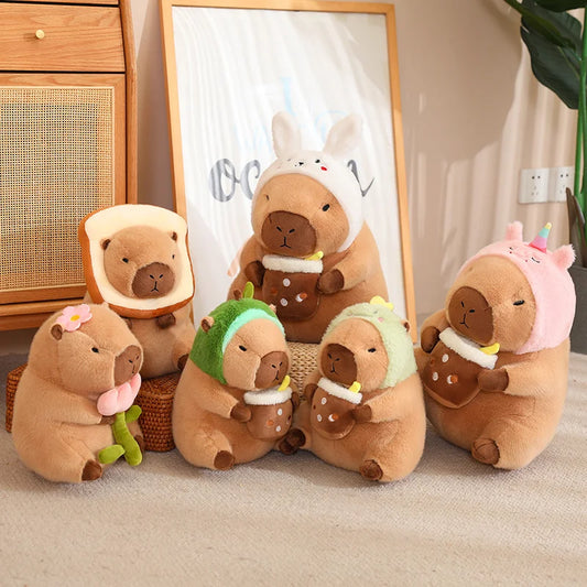 Adorable Capybara Plush Toys with Cute Costumes - Soft Stuffed Animal for Kids & Adults, Perfect Gift, Available in 30cm & 40cm Sizes