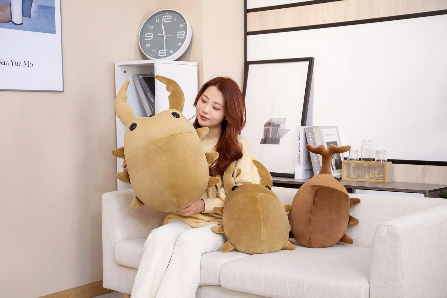 Cute Plush Bug Pillow (50cm) – Adorable Kawaii Beetle-Inspired Stuffed Animal Cushion for All Ages