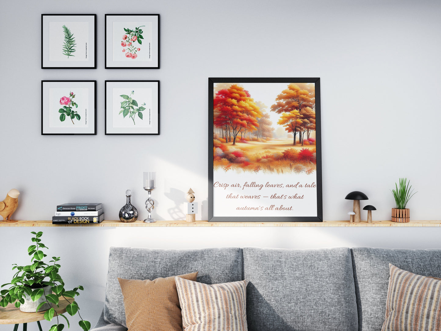 Printable Autumn Wall Art | A4 Fall Decor | Digital PNG Poster | Cozy Home Decor | Instant Download Artwork | Seasonal Interior Accent