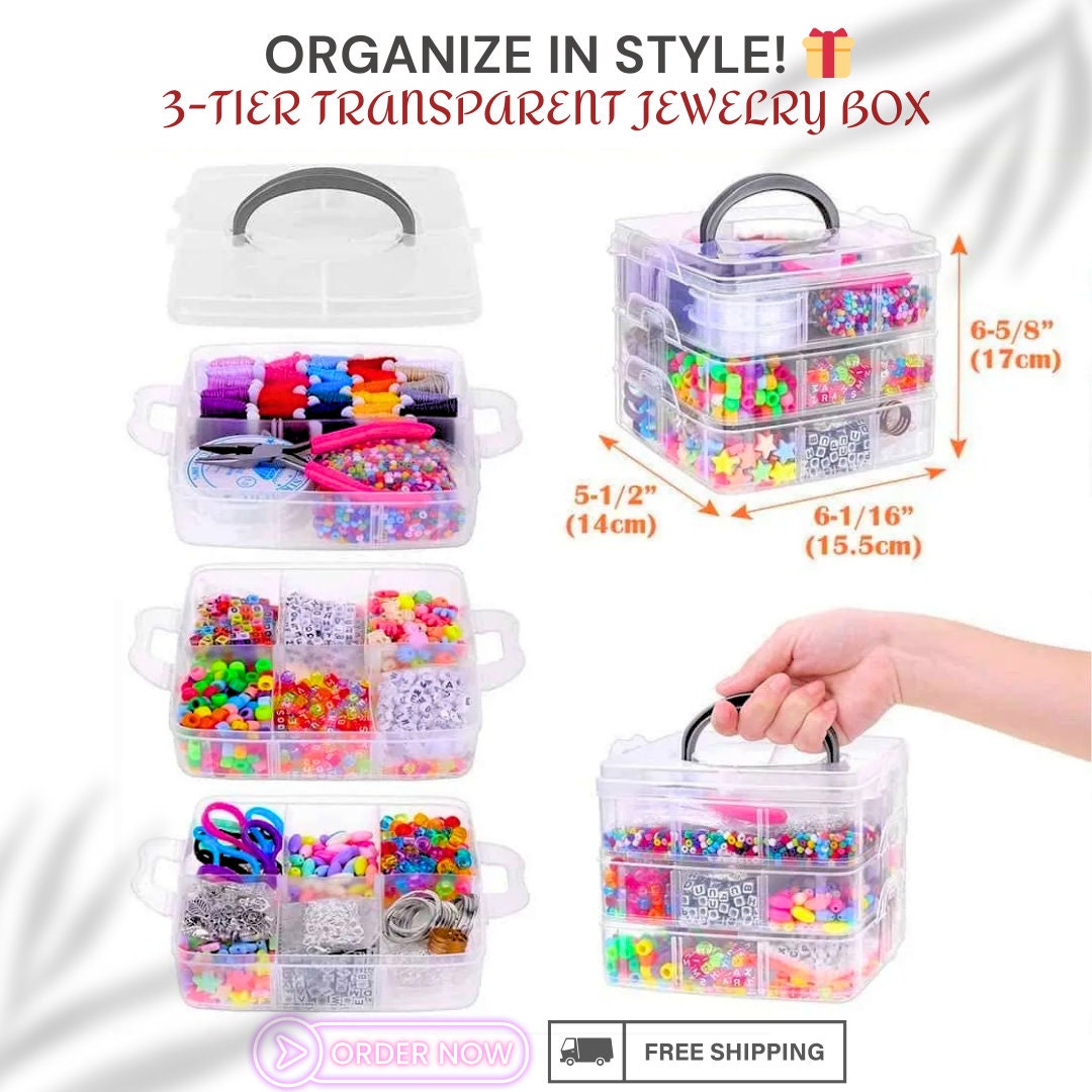 DIY 4655pcs Bead Bracelet & Necklace Kit | Multicolor Jewelry Making Set | Children's Creative Craft Gift | High-Quality Acrylic Beads