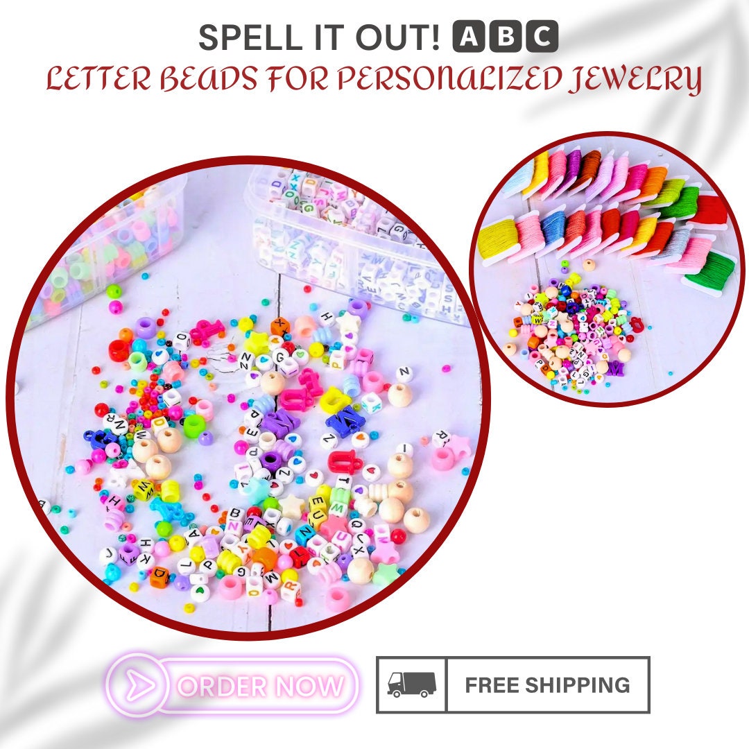 DIY 4655pcs Bead Bracelet & Necklace Kit | Multicolor Jewelry Making Set | Children's Creative Craft Gift | High-Quality Acrylic Beads