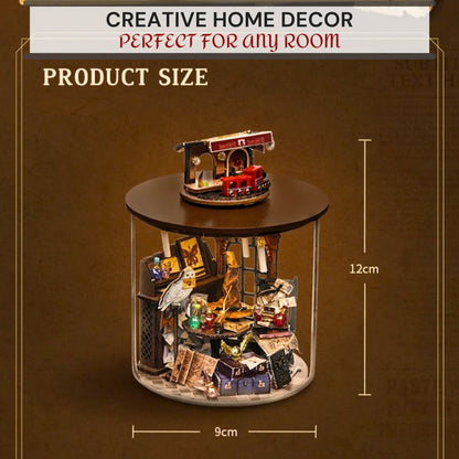 DIY Miniature Dollhouse Kit - Magic Time Room Model with Furniture, LED Light - Wooden Craft Toy for Home Decor and Creative Hobby