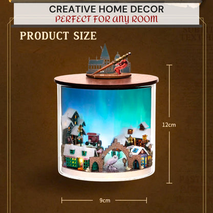 DIY Miniature Dollhouse Kit with LED Light - Magic Light Room Model, Wooden Craft for Home & Bedroom Decor, Furniture Included