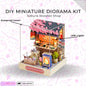 Sakura Noodles Shop Miniature Dollhouse DIY Kit - Cosy Corner Diorama with Light, Exquisite Craftsmanship, Perfect for Hobbyists