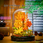 Micro Floral Building Blocks Set - Goldenrod Orange 440pcs Mini Bricks Kit for DIY Home Decor & Puzzle Fun - Ideal Children's Gift Pot Plant